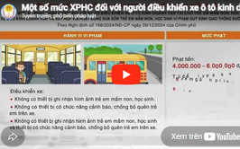 Một số mức xử phạt hành chính đối với người điều khiển xe ô tô kinh doanh vận tải chở trẻ em mầm non, học sinh