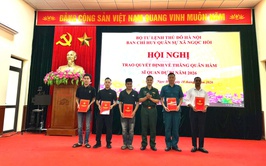 Ban CHQS xã Ngọc Hồi tổ chức trao quyết định thăng quân hàm sĩ quan dự bị năm 2026