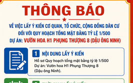 Lấy ý kiến đối với Quy hoạch Dự án: Vườn hoa H1 thôn Phụng Thượng 8