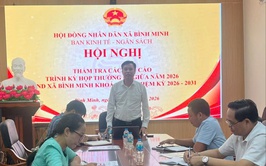 Ban Kinh tế - Ngân sách HĐND xã Bình Minh thẩm tra các nội dung trình Kỳ họp thường lệ giữa năm HĐND xã khóa XXIV