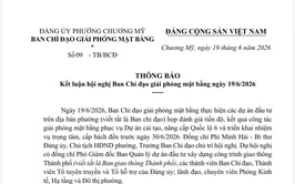 Thông báo kết luận hội nghị Ban Chỉ đạo giải phóng mặt bằng ngày 19/6/2026