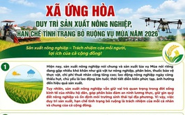 Ứng Hòa triển khai đồng bộ giải pháp hạn chế tình trạng bỏ ruộng vụ Mùa năm 2026.