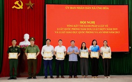 ỨNG HÒA TỔNG KẾT THI HÀNH LUẬT QUỐC PHÒNG, LUẬT DÂN QUÂN TỰ VỆ VÀ LUẬT GIÁO DỤC QUỐC PHÒNG - AN NINH.