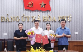 Đảng ủy xã Hòa Phú tổ chức hội nghị công bố, trao quyết định về công tác cán bộ