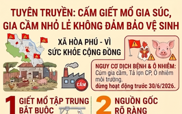 Bài tuyên truyền về cấm giết mổ gia súc, gia cầm nhỏ lẻ không đảm bảo vệ sinh thú y, ATTP trên địa bàn xã Hòa Phú