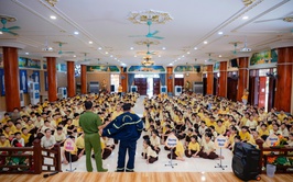 Tuyên truyền, trải nghiệm kỹ năng PCCC&CNCH tại khóa tu mùa hè “Thơm ngát hương từ bi” chùa Đống năm 2026.