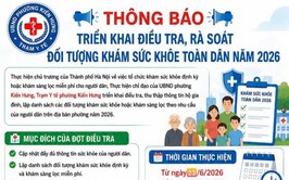Thông báo quan trọng: Triển khai điều tra, rà soát đối tượng khám sức khoẻ toàn dân năm 2026