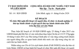 Tổ chức hội nghị đối thoại với người dân, tổ chức, doanh nghiệp về TTHC