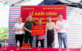 Khởi công xây dựng nhà tình nghĩa tặng vợ liệt sĩ tại xã Quốc Oai