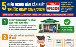 CHẬM NHẤT 30/6/2026 CHẤM DỨT HOẠT ĐỘNG GIẾT MỔ NHỎ LẺ, TRÁI PHÉP TRÊN ĐỊA BÀN XÃ.