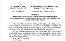 Phường Chương Mỹ triển khai khảo sát thực trạng mộ liệt sĩ chưa xác định được thông tin phục vụ giám định ADN