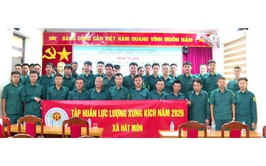 UBND xã Hát Môn tổ chức tập huấn nâng cao kiến thức, kỹ năng phòng, chống thiên tai cho lực lượng xung kích cơ sở