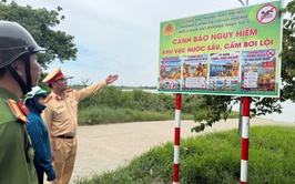 Công an xã Liên Minh chung tay đẩy lùi đuối nước