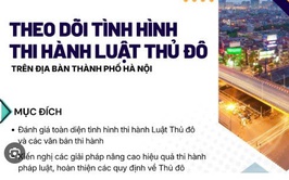 Kế hoạch Theo dõi tình hình thi hành Luật Thủ đô trên địa bàn phường Sơn Tây