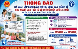 THÔNG BÁO RÀ SOÁT, LẬP DANH SÁCH HỖ TRỢ ĐÓNG BẢO HIỂM Y TẾ CHO NGƯỜI CAO TUỔI TỪ ĐỦ 60 TUỔI ĐẾN DƯỚI 75 TUỔI TRÊN ĐỊA BÀN PHƯỜNG SƠN TÂY