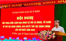 Hội nghị đối thoại về thủ tục hành chính, giải quyết thủ tục hành chính xã Ô Diên lần thứ nhất năm 2026