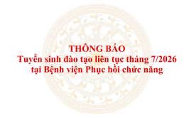 Tuyển sinh khóa đào tạo liên tục “Ứng dụng tiêm Botulinum Toxin trong Điều trị co cứng cơ” tháng 7/2026