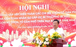 HỘI NGHỊ TRIỂN KHAI SẮP XẾP, KIỆN TOÀN CHI BỘ THÔN, TỔ DÂN PHỐ VÀ KIỆN TOÀN NHÂN SỰ CẤP UỶ, BÍ THƯ PHÓ BÍ THƯ CÁC CHI BỘ THÔN, TỔ DÂN PHỐ TRÊN ĐỊA BÀN XÃ DÂN HOÀ