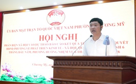 Phường Chương Mỹ tổ chức hội nghị phản biện xã hội đối với dự thảo báo cáo phát triển kinh tế - xã hội 6 tháng đầu năm 2026