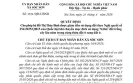 QUYẾT ĐỊNH CHO PHÉP HỘ GIA ĐÌNH ĐƯỢC GIẢM TIỀN 
SỬ DỤNG ĐẤT THEO NGHỊ QUYẾT SỐ 254/2025/QH15 của QUỐC HỘI KHI CHUYỂN MỤC ĐÍCH SỬ DỤNG ĐẤT TRỒNG CÂY LÂU NĂM TRONG CÙNG THỬA ĐẤT Ở SANG ĐẤT Ở.