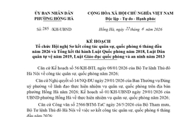 Phường Hồng Hà tổ chức Hội nghị sơ kết công tác quân sự, quốc phòng 6 tháng đầu năm 2026