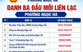 Phường Ngọc Hà công khai danh bạ đầu mối liên lạc phục vụ người dân