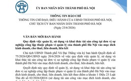 THÔNG TIN CHỈ ĐẠO, ĐIỀU HÀNH CỦA UBND THÀNH PHỐ HÀ NỘI, CHỦ TỊCH ỦY BAN NHÂN DÂN THÀNH PHỐ HÀ NỘI (Ngày 23/6/2026)