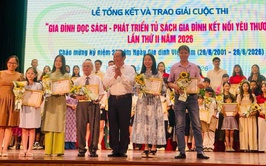 Gia đình ông Lâm Văn Bảng đạt Giải Ba cấp Thành phố Cuộc thi “Gia đình đọc sách - Phát triển tủ sách gia đình kết nối yêu thương” năm 2026