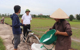 Đồng chí Phó Bí thư Thường trực Đảng uỷ xã kiểm tra tình hình sản xuất vụ Mùa năm 2026