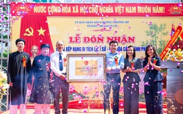 Phường Chương Mỹ đón nhận Bằng xếp hạng Di tích lịch sử cấp Thành phố đối với Đình Giang Lẻ
