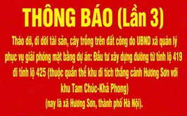 Thông báo lần 2 về việc tháo dỡ, di dời tài sản, cây trồng trên đất công do UBND xã quản lý