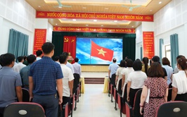 Xã Sơn Đồng tổ chức chào cờ và triển khai một số nội dung công việc trọng tâm tháng 6