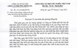 TĂNG CƯỜNG TUYÊN TRUYỀN PHÒNG, CHỐNG IN ẤN, GIA CÔNG, BUÔN BÁN XUẤT BẢN PHẨM GIẢ, LẬU TRÊN ĐỊA BÀN PHƯỜNG HỒNG HÀ