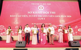 Sôi nổi vòng sơ khảo hội thi báo cáo viên, tuyên truyền viên giỏi cụm 4 - thành phố Hà Nội năm 2026