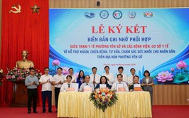 Phường Yên Sở tổ chức Lễ ký kết Biên bản ghi nhớ phối hợp giữa Trạm Y tế phường Yên Sở và các bệnh viện, cơ sở y tế về hỗ trợ khám, chữa bệnh, tư vấn và chăm sóc sức khỏe cho Nhân dân trên địa bàn