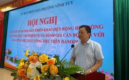 PHƯỜNG VĨNH TUY TỔ CHỨC TẬP HUẤN TRIỂN KHAI HỆ THỐNG QUẢN TRỊ VÀ ĐÁNH GIÁ CÁN BỘ TRÊN NỀN TẢNG HANOIWORK
