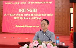 Xã Bất Bạt lấy ý kiến hoàn thiện Đề án sắp xếp thôn trên địa bàn xã.