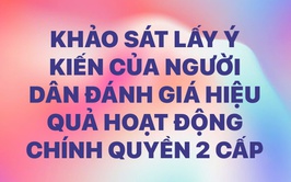 KHẢO SÁT LẤY Ý KIẾN của người dân để đánh giá hiệu quả hoạt động sau 01 năm thực hiện mô hình chính quyền địa phương 2 cấp
