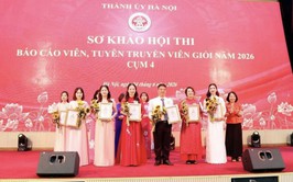 Phường Dương Nội đạt giải khuyến khích tại Hội thi báo cáo viên, tuyên truyền viên giỏi năm 2026 Cụm thi số 4