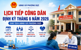 Xã Phượng Dực thông báo lịch tiếp công dân định kỳ tháng 6 năm 2026