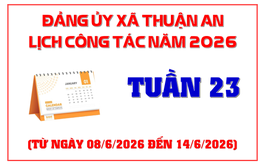 Lịch công tác tuần 22 của Đảng ủy xã