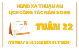 Lịch công tác tuần 22 của HĐND xã