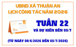 Lịch công tác tuần 23 - dự kiến đến 05/7 của UBND xã