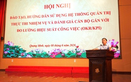 XÃ QUANG MINH TỔ CHỨC TẬP HUẤN HỆ THỐNG QUẢN TRỊ THỰC THI NHIỆM VỤ VÀ ĐÁNH GIÁ CÁN BỘ GẮN VỚI ĐO LƯỜNG HIỆU SUẤT CÔNG VIỆC (OKR/KPI)