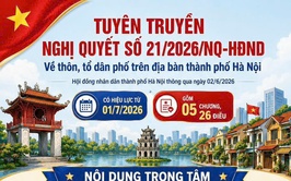 Tuyên truyền Nghị quyết số 21/2026/NQ-HĐND ngày 02/6/2026 của HĐND Thành phố Hà Nội quy định về tổ chức và hoạt động của thôn, Tổ dân phố trên địa bàn Thành phố Hà Nội