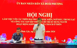 Xã Đoài Phương đảm bảo dân chủ, thống nhất trong công tác sắp xếp thôn và bố trí người hoạt động không chuyên trách