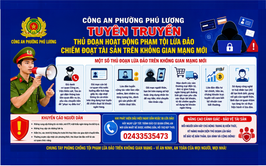 Công an phường Phú Lương tuyên truyền thủ đoạn hoạt động phạm tội lừa đảo chiếm đoạt tài sản trên không gian mạng mới