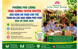 Phường Phú Lương tăng cường tuyên truyền bảo đảm an toàn cho trẻ tham gia các hoạt động phật pháp mùa hè năm 2026