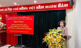 Hội đồng GDQP&AN phường Lý Thái Tổ về Tổ chức cập nhật kiến thức quốc phòng và an ninh cho đối tượng 4, đối tượng 4 mở rộng năm 2024