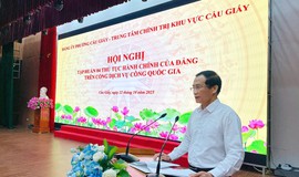 Đảng ủy phường Cầu Giấy tổ chức Hội nghị tập huấn 4 thủ tục hành chính của Đảng trên Cổng dịch vụ công quốc gia